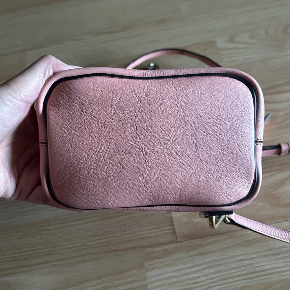 Chloe Faye Pink Suede Two Way Mini Backpack Bag